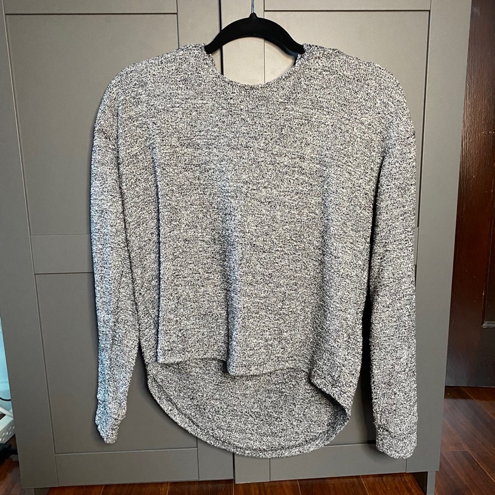 Hooded gray sweater